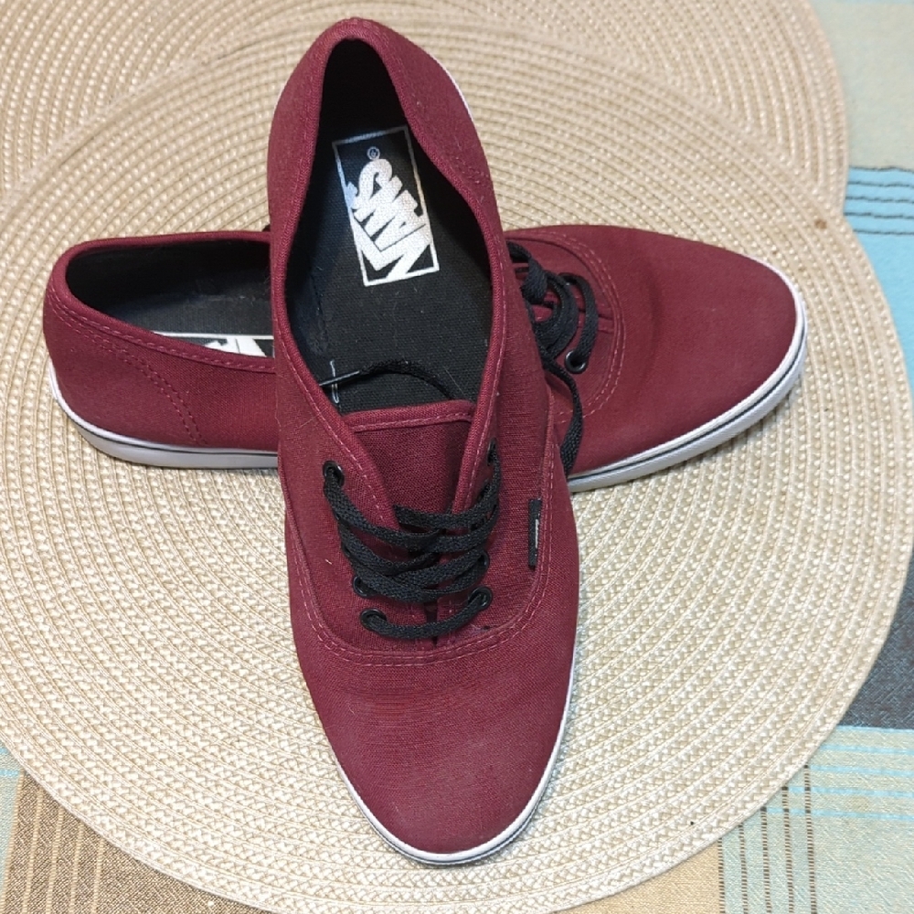 Vans Burgundy Canvas Sneakers